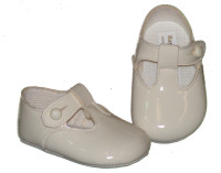 BP012 Patent Ivory T Bar shoe