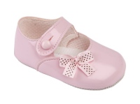 BP613 Pink Patent Polka Dot bow