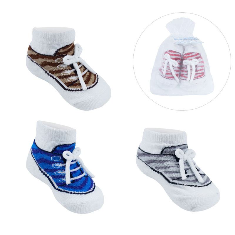 Soft Touch 5023797400438 STGS24 "Little Prince" Sock with laces (0-6 months)