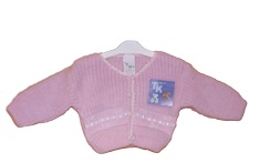 TK4048 Cardigan Pink, White/Pink , White (NB - 6 months)