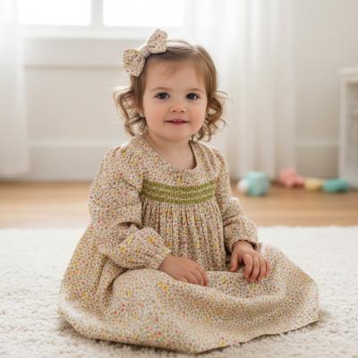 AAY3851 Smocked Floral Dress (12-24 months)
