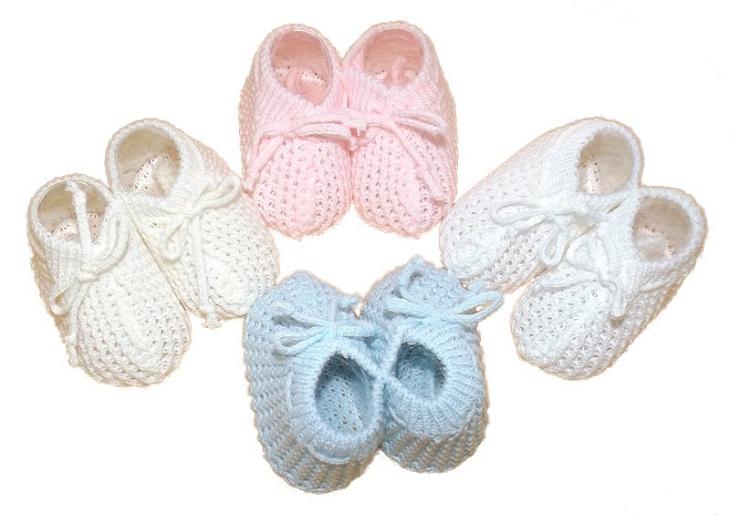 Angel Kids  5038579012587 AK1258 Knitted Booties