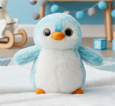 AU73888S PomPom Penguin Blue 15cm