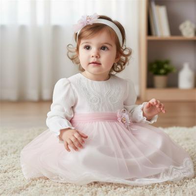 BJ3280 "Lace and Flower" Dress Set (0-18 months)