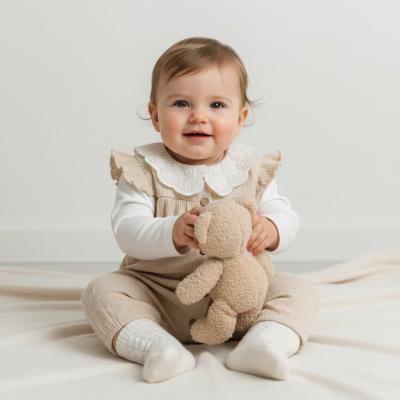 BK24136E Ecru Lace Collar Romper (3 -9 months)