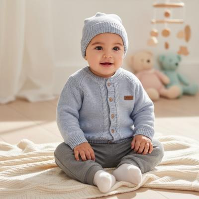 BM4166B Vest, Cardigan, trousers & Hat ( 0-12 month)