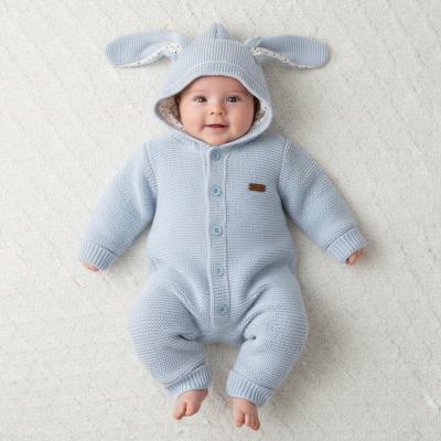 BM4175-S Bunny ears sherpa lined pram suit ( 3-12 month)