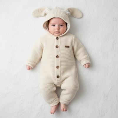 BM4175C Bunny ears, Sherpa lined pram suit ( 3-12 month)