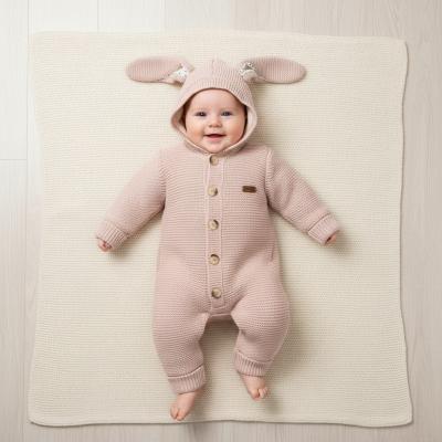 BM4175P Bunny ears, sherpa lined pram suit ( 3-12 month)