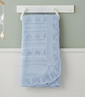 BO5166-B  Crochet Shawl Sky Blue 