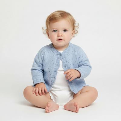 BO6035A-S  Fancy Knit SkyCardigan  ( 0-9 months)