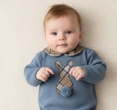 BO8014-B  Tartan "Bunny" Romper  (0-9 months)