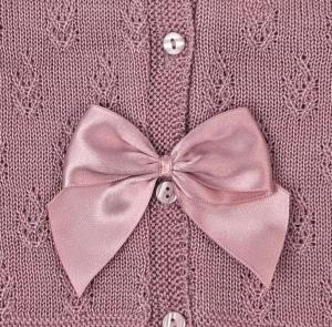 Bee Bo MC8067 All sizes =5029711150694 BO8067 Perle Knit Bow Cardigan (0-9 months)