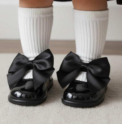 BPH045-BL Black Patent "Bow" First Walker Shoe (2-6 LAST FEW)