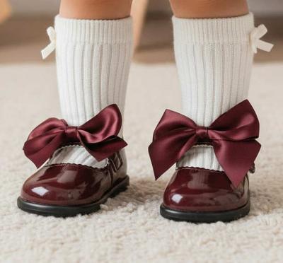 BPH045-BU  Burgundy Patent "Bow" First Walker Shoe  (2-6)