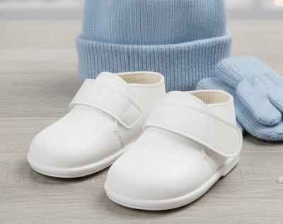 BPH046-W White First Walker Velcro Strap Shoes (2-4)