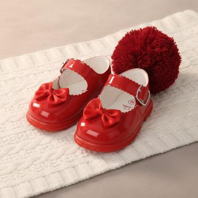 BPH505-R Red Patent "Bow" First Walker Shoes (2-6)