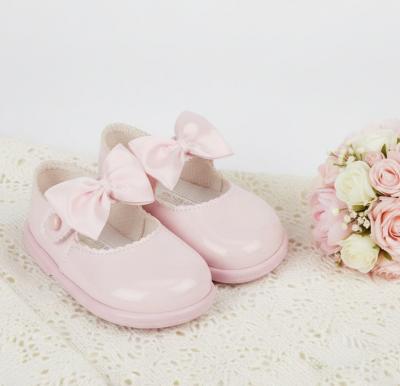 BPH650-PP  Pink Patent "Bow" First Walker Shoes  (2-6)