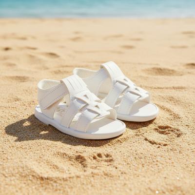 BPS060W White Matt Hard Sole Sandal (2-4)