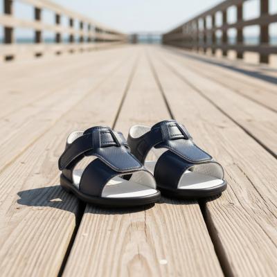 BPS062-N  Navy Blue Matt Hard Sole Sandal  (2-4)