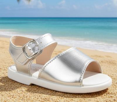 BPS072-S  Silver Hard Sole Sandal  (2-4)
