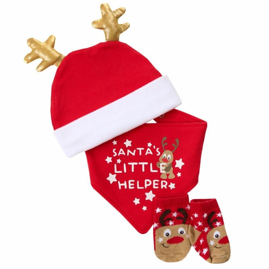 Baby Town 17C264 5056188244298 BT17C264 Christmas "Santas Helper" Gift Set (0-6 months)