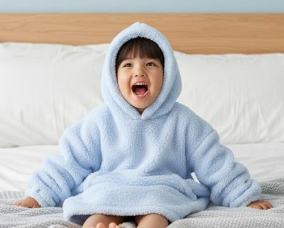 BT18C1030S Blue Oversize Hoodie /Dress (3-6 years)