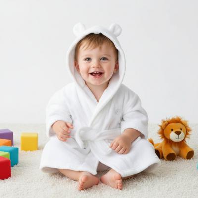 BT18C204-6-24  White Dressing Gown  (6-24 months)