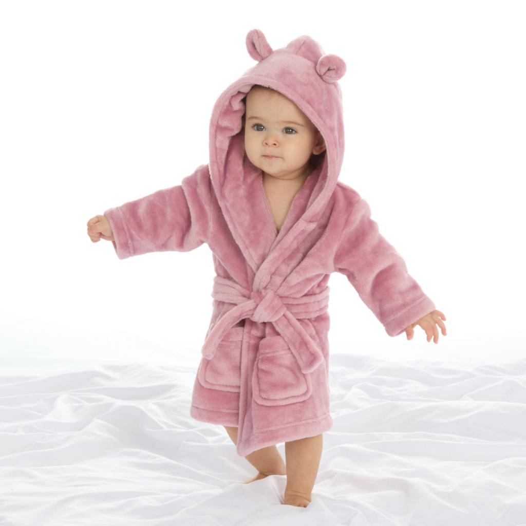 Baby Town 18C852/6-24 5056188246667 BT18C852 Dusky Pink Dressing Gown (6-24 months)