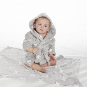 Baby Town 18C634 5056188232790 BT18C634G Sheep Dressing Gown (0-12 months)