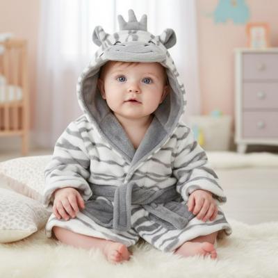 BT18C828G  Zebra Dressing gown  (0-6 months)