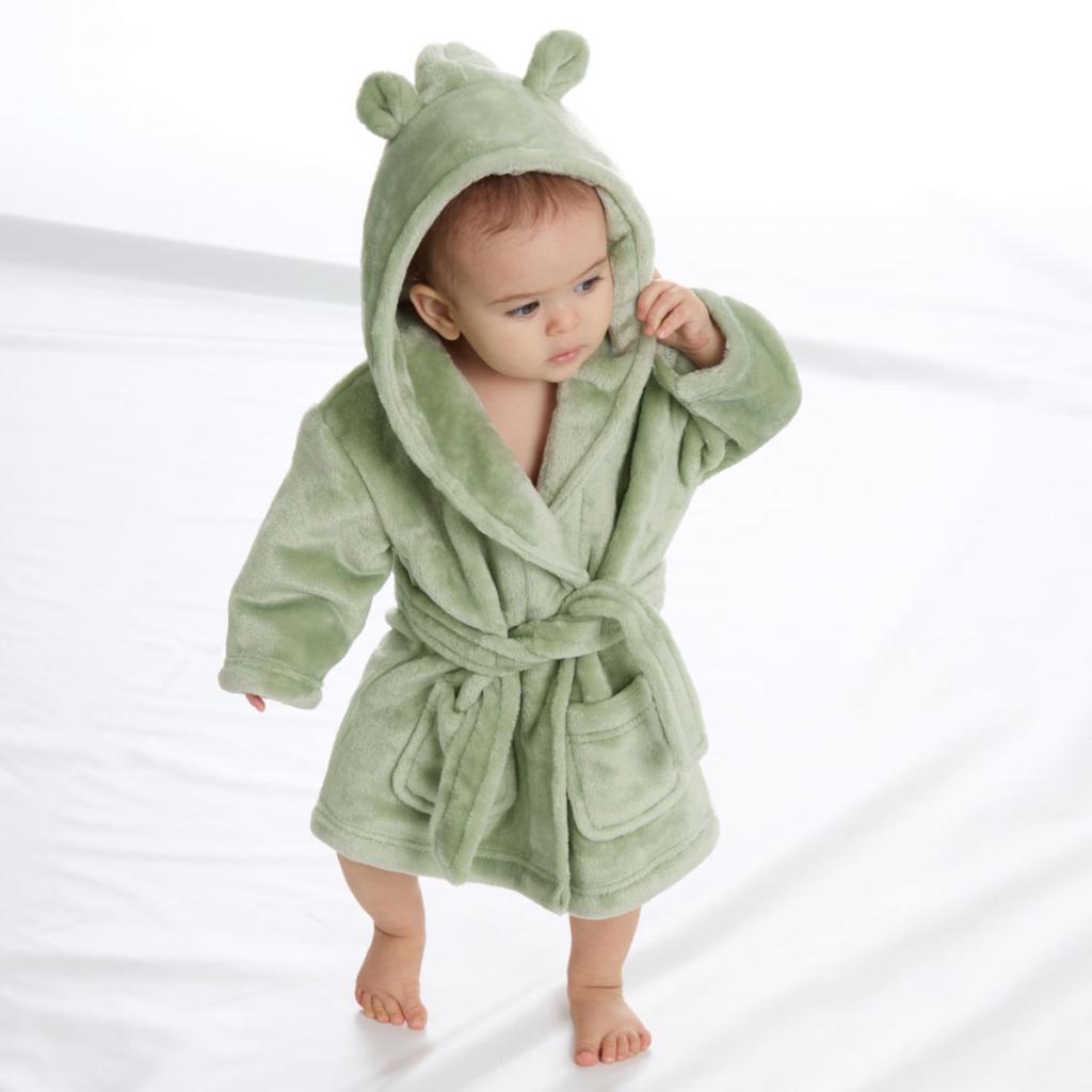 Baby Town 18C851/6-24 5056188246643 BT18C851 Dusky Green Dressing gown ( 6-24 months)