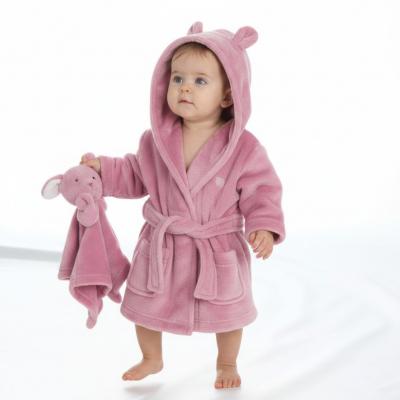 BT18C852-0-6  Dusky Pink Dressing Gown  (0-6 months)
