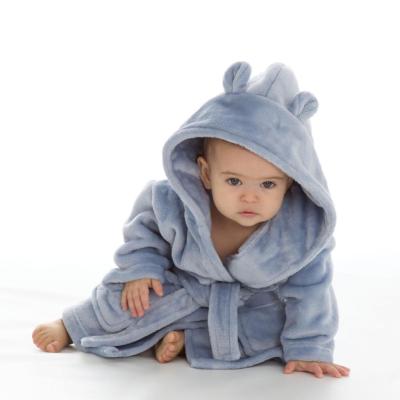 BT18C853-06 Dusky Blue Dressing gown (0-6 months)