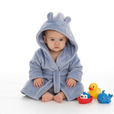 BT18C853-06 Dusky Blue Dressing gown (0-6 months)