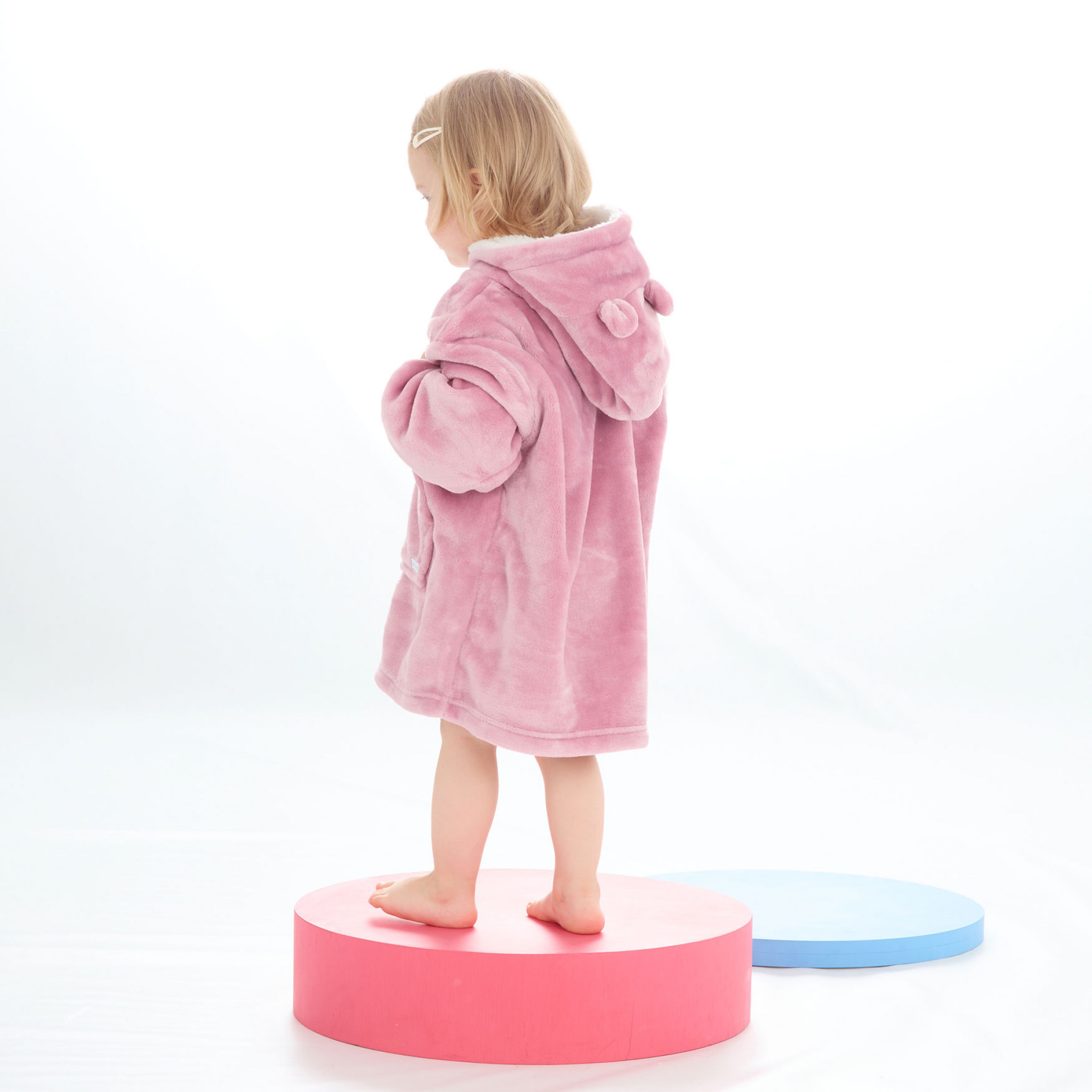 Baby Town 18C905/DPINK  BT18C905P Dusky Pink Oversize Hoodie (18m - 3 years)