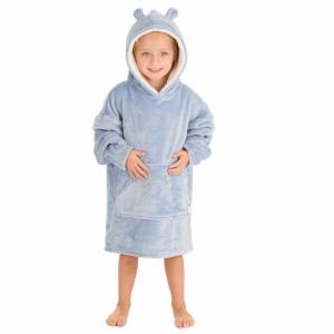 Baby Town 18C938  BT18C938 Dusky Blue Oversize Hoodie (3-6 years)