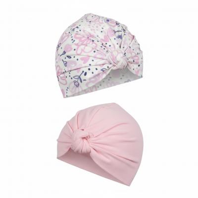 BT19C221A  "Flowers and Bow" Two Pack Turban Set  (0-6 months)