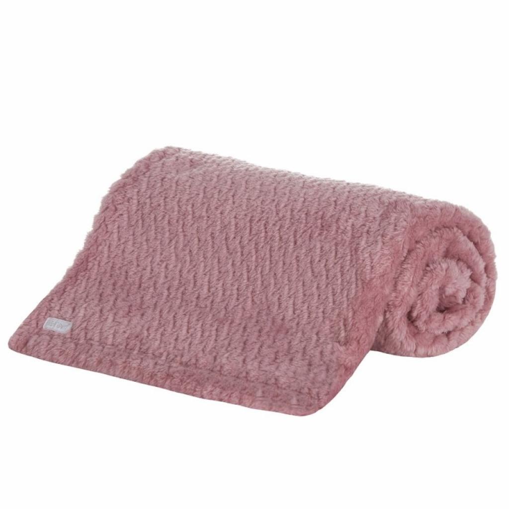 Baby Town 19C249 5056188243987 BT19C249 Dusky Pink Textured Plush Blanket