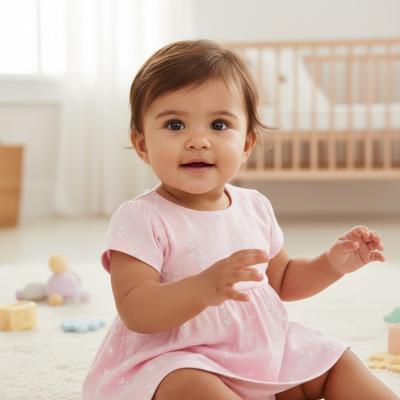 BY140438  100% Organic "Hearts" Dress Set  (24m ONLY)