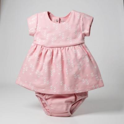 BY140438pp  100% Organic "Hearts" Dress Set  (24m ONLY)