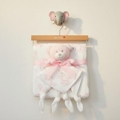 CC112-3001P Pink Muslin Fabric Blanket & Comforter