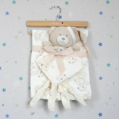 CC112-3001T Taupe Muslin Fabric Blanket & Comforter