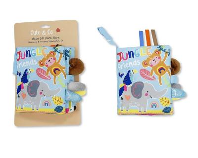 CC25-1461 Taggie Sensory Cloth Book Jungle Friends