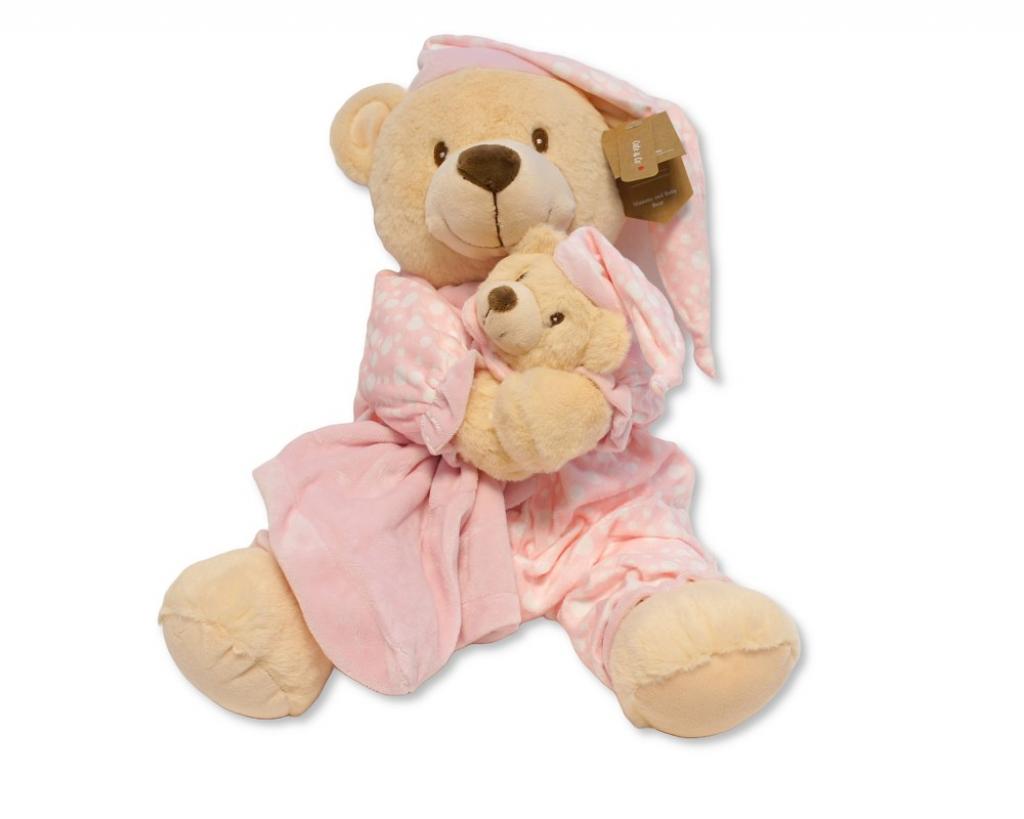 Cute & Co PT-26-0032 * CC26-0032P Pink Bear with Baby Bear Comforter.