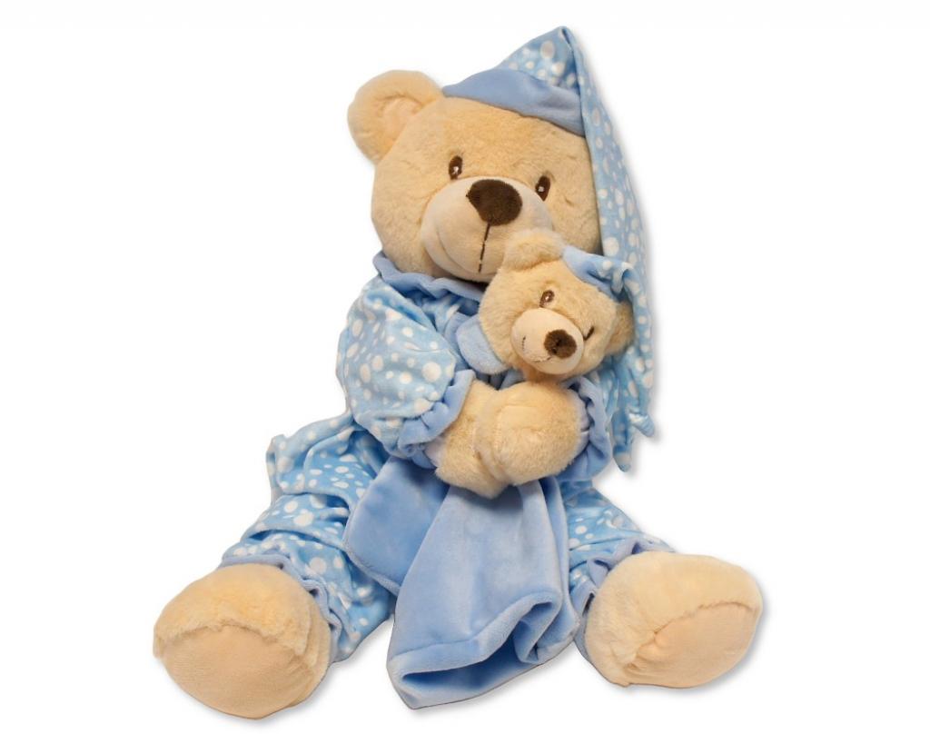 Cute & Co PT-26-0032S * CC26-0032S Sky Blue Bear with Baby Bear Comforter