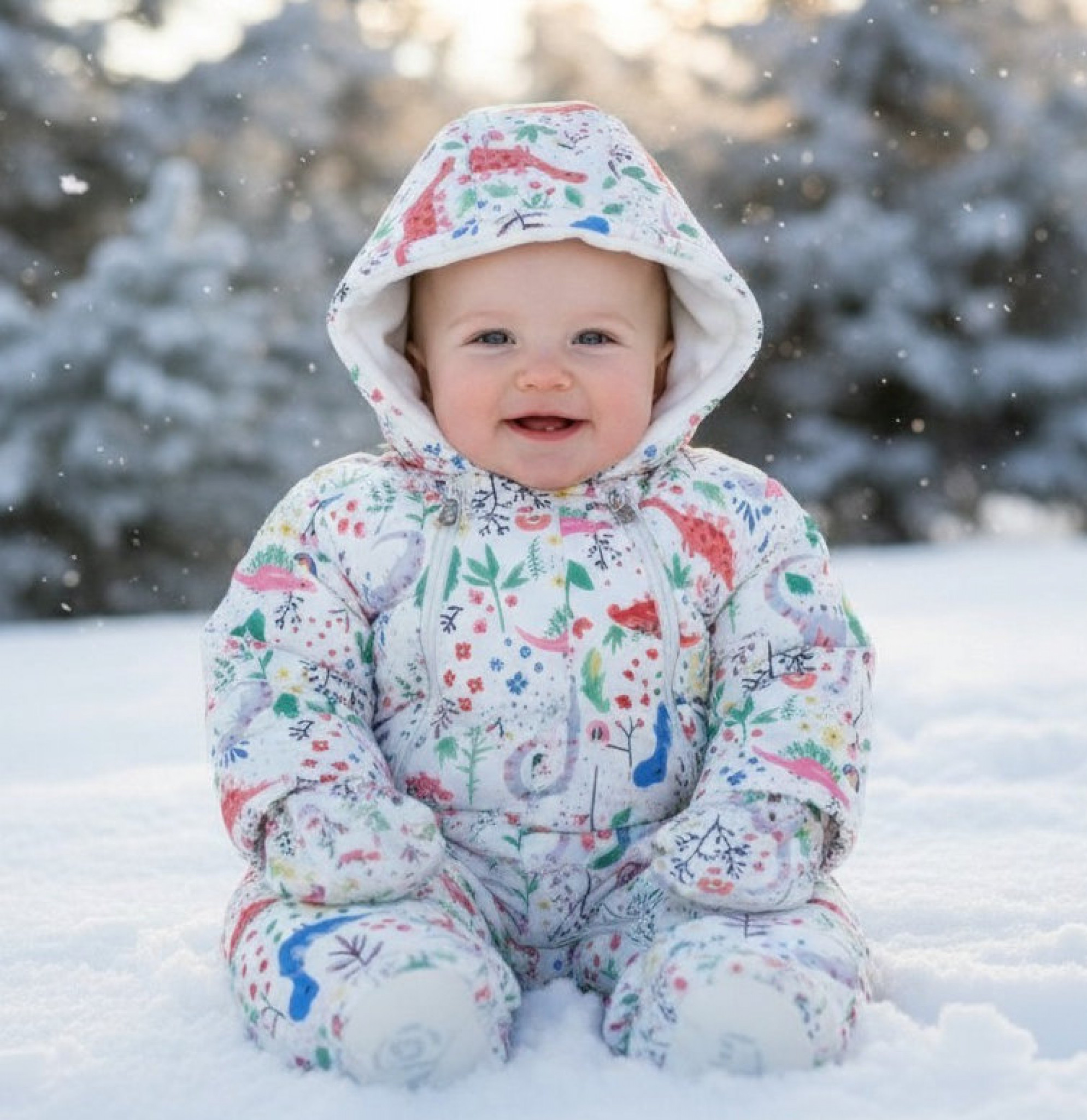 Cutey Couture 04JTC9225 * CC9228W Microfibre Dinosaur Snowsuit (0-9 months)