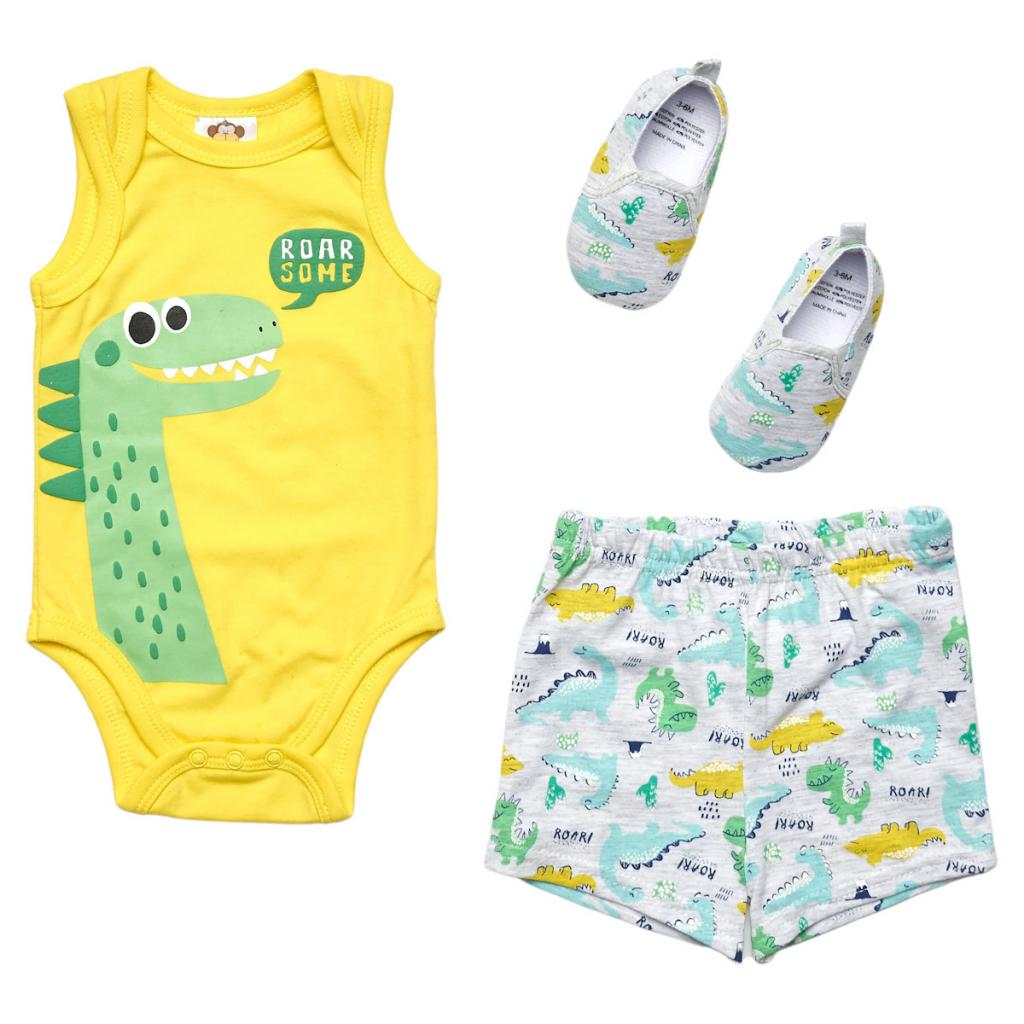 Cheeky Chimp 50JTC8929 * CC8929 "Roarsome" Set and Shoe (0-9 months)