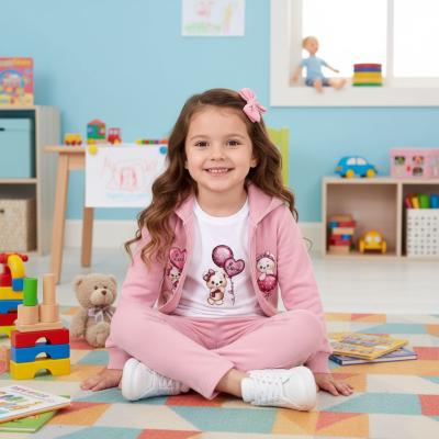 DSYG115P Teddy Heart Three Piece set ( 6-36 months)