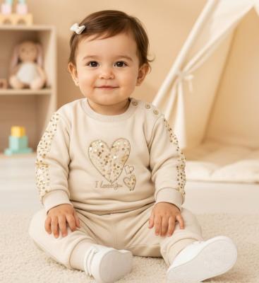 DSYG123C Sequin Heart Two Piece set ( 6-36 months)